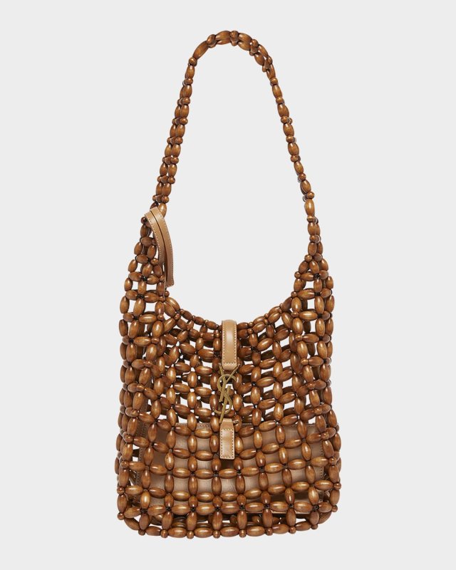Le 5 A 7 YSL Beaded Wood Hobo bag